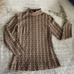 St. Andrews 60s Wool Long Sleeve Vintage Mock Neck